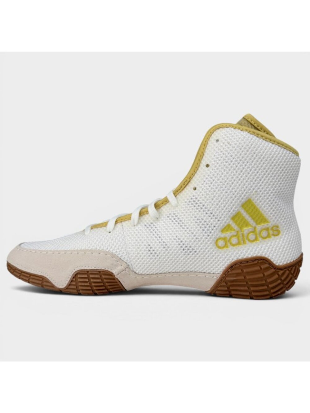 adidas Tech Fall 2.0 Wrestling Shoes White Gold Mens 10 FZ5389 - Picture 3 of 14